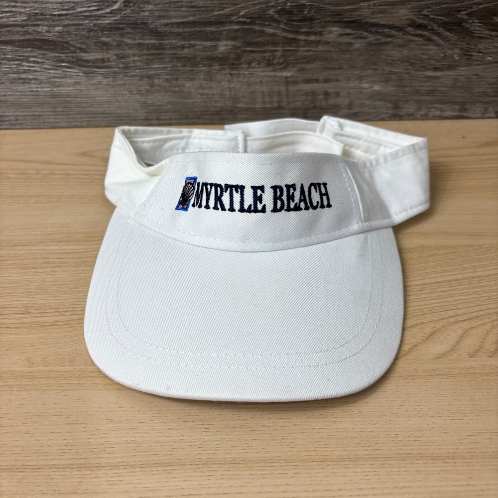 South Carolina Hat Cap Visor Mens White Myrtle‎ Beach Adjustable